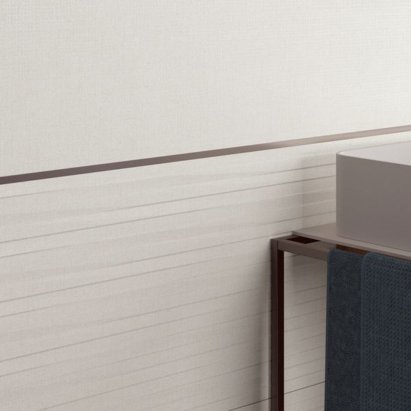 Fibra Press Pale Glazed White Bodied Ceramic Wall Tile 400 x 1200mm