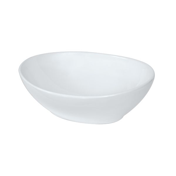 Giovi White Oval Counter Top Basin Without Tap Hole 405 x 330 x 140mm