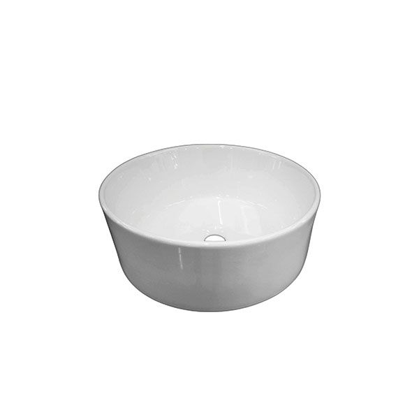 Porto White Round Counter Top Basin Without Tap Hole 410 x 150mm