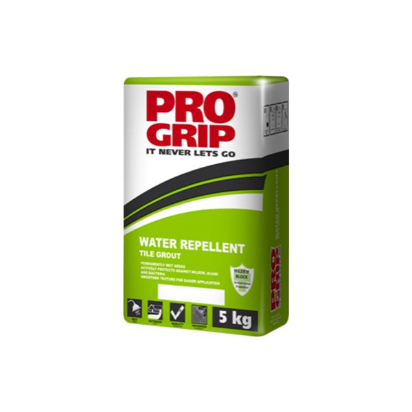 Pro Grip White Water Repellent Tile Grout 5kg