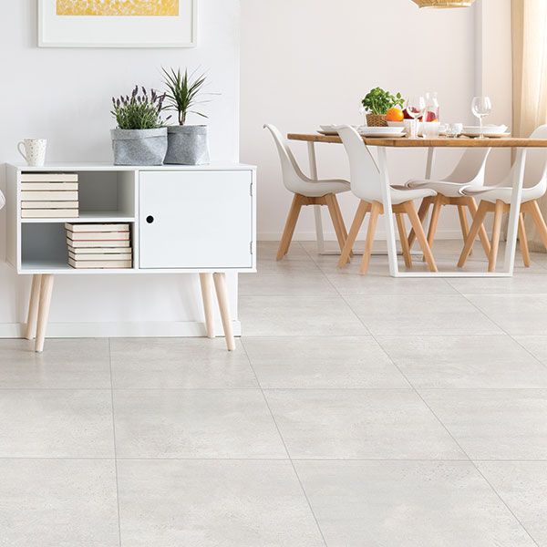 Floor Spaces, Super White Floor Tiles 600×600