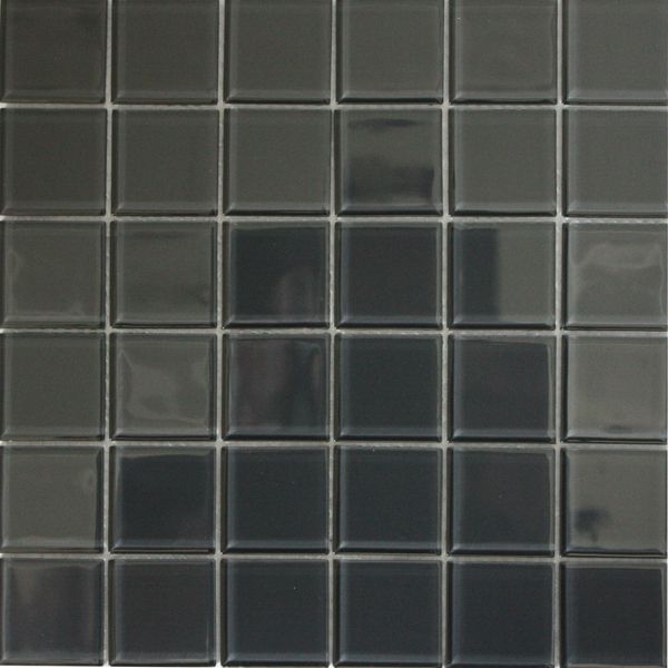 Charcoal Polished Glass Mosaic 300 x 300mm