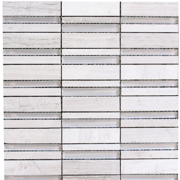 Chicago Natural Stone &amp; Glass Mosaic 298 x 332mm
