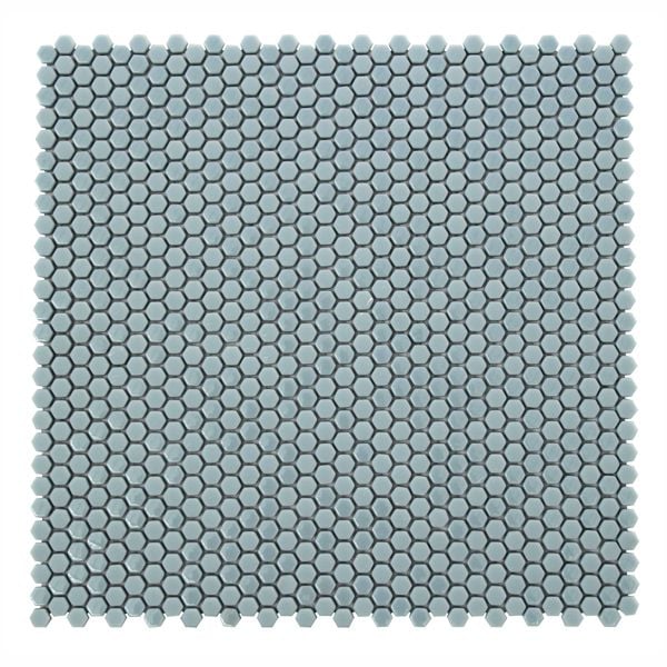 Pale Turquoise Honeycomb Recycled Glass Mosaic 310 x 310mm