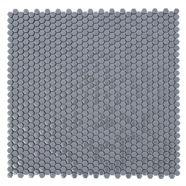 Shadow Blue Honeycomb Recycled Glass Mosaic 301 x 301mm