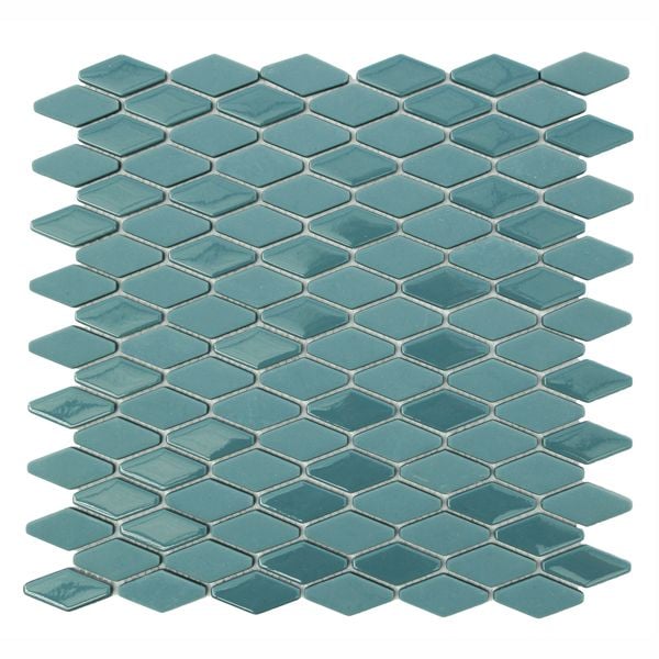 Teal Diamond Recycled Glass Mosaic 298 x 298mm