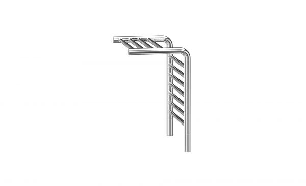 Jeeves Tangent M Polished Stainless Steel Heated Towel Shelf 555 x 620mm