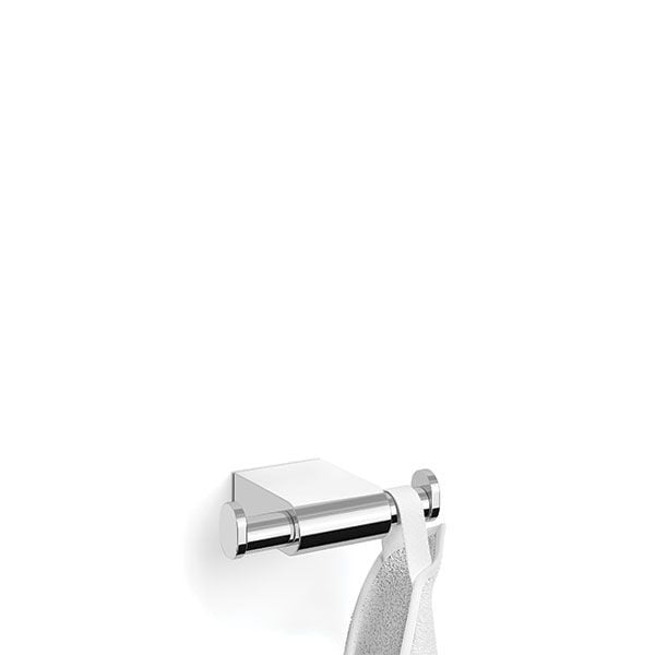 Zack Atore Polished Stainless Steel Double Towel Hook 38 x 90 x 120mm