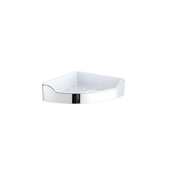 Doccia Stainless Steel Corner Soap Dish With Insert 305 x 220 x 60mm