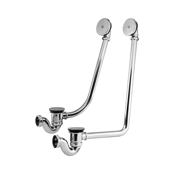 Wirquin Chrome Free Standing Pop Up Waste Bath Trap Solution