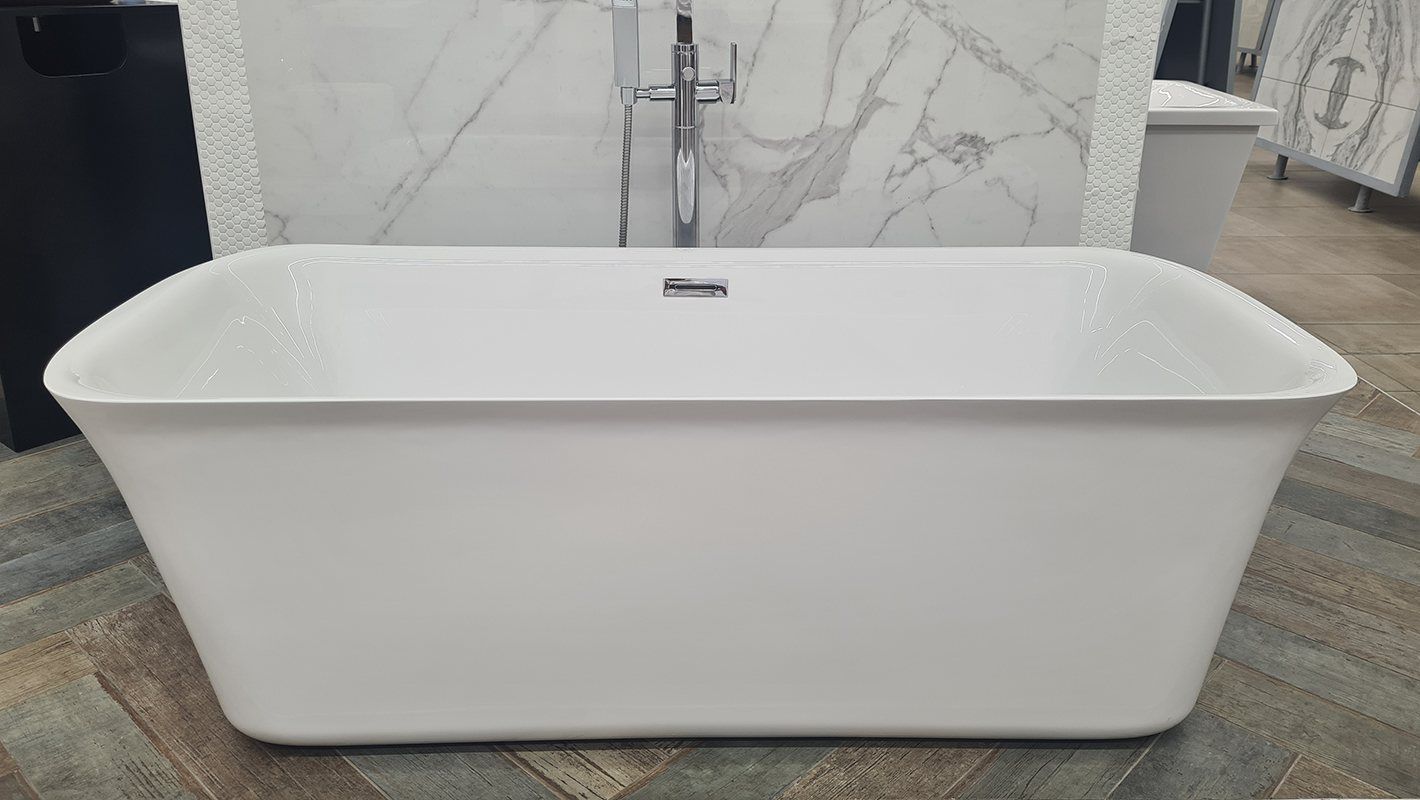 Protea Square White Acrylic Freestanding Bath 1645 x 710 x 535mm